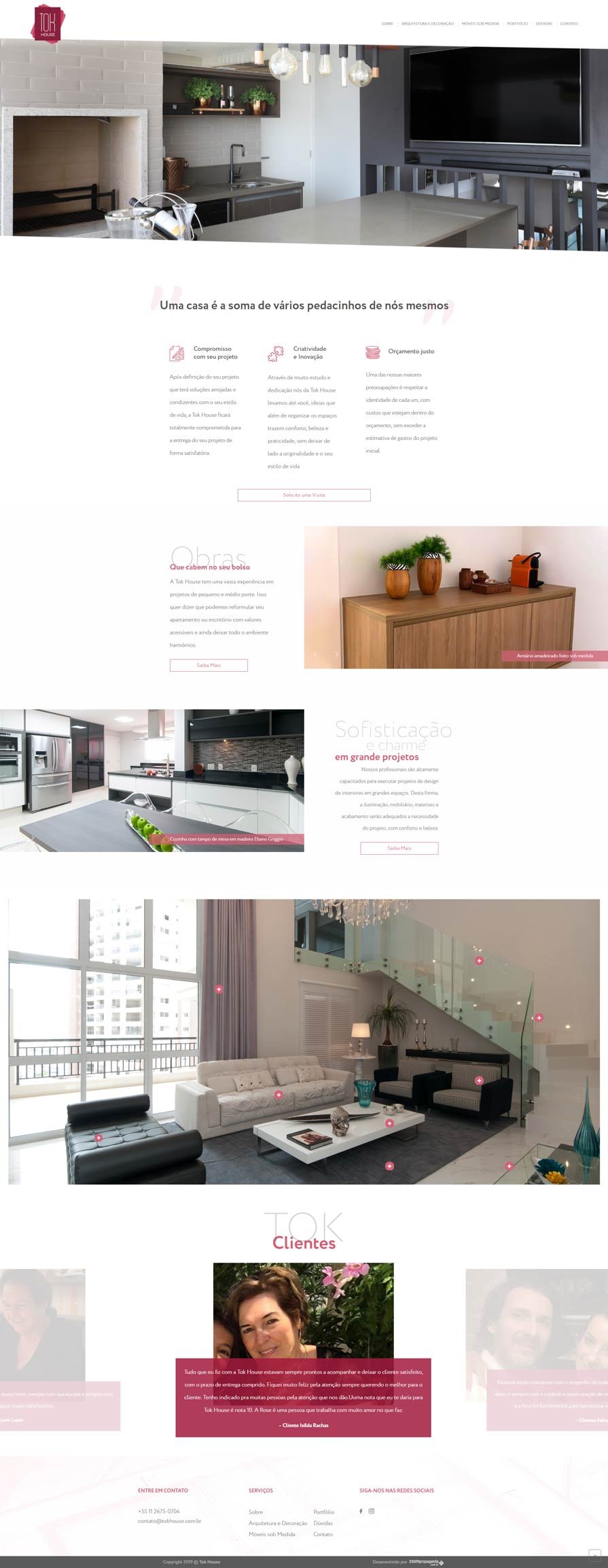 Tok House Site em WordPress